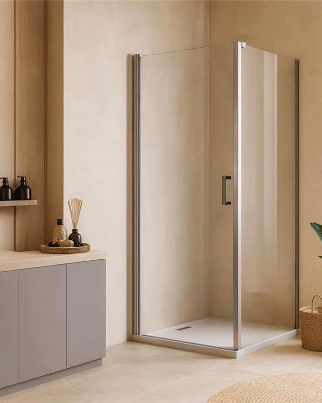 Box doccia 70x90 Nizza un battente reversibile 6 mm H 190 alluminio cromo