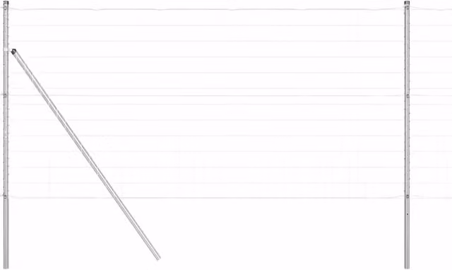 Recinzione da Giardino | Recinzione con Posto Argento 1,2 x 25 m Acciaio e PVC