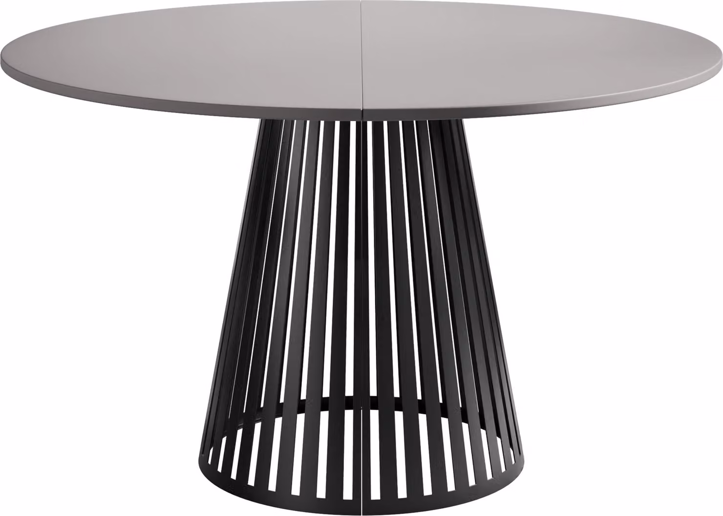 MIRJAN24 Tavolo Cone 120, tavolo da pranzo, gambe in acciaio (colore: nero / grigio chiaro)