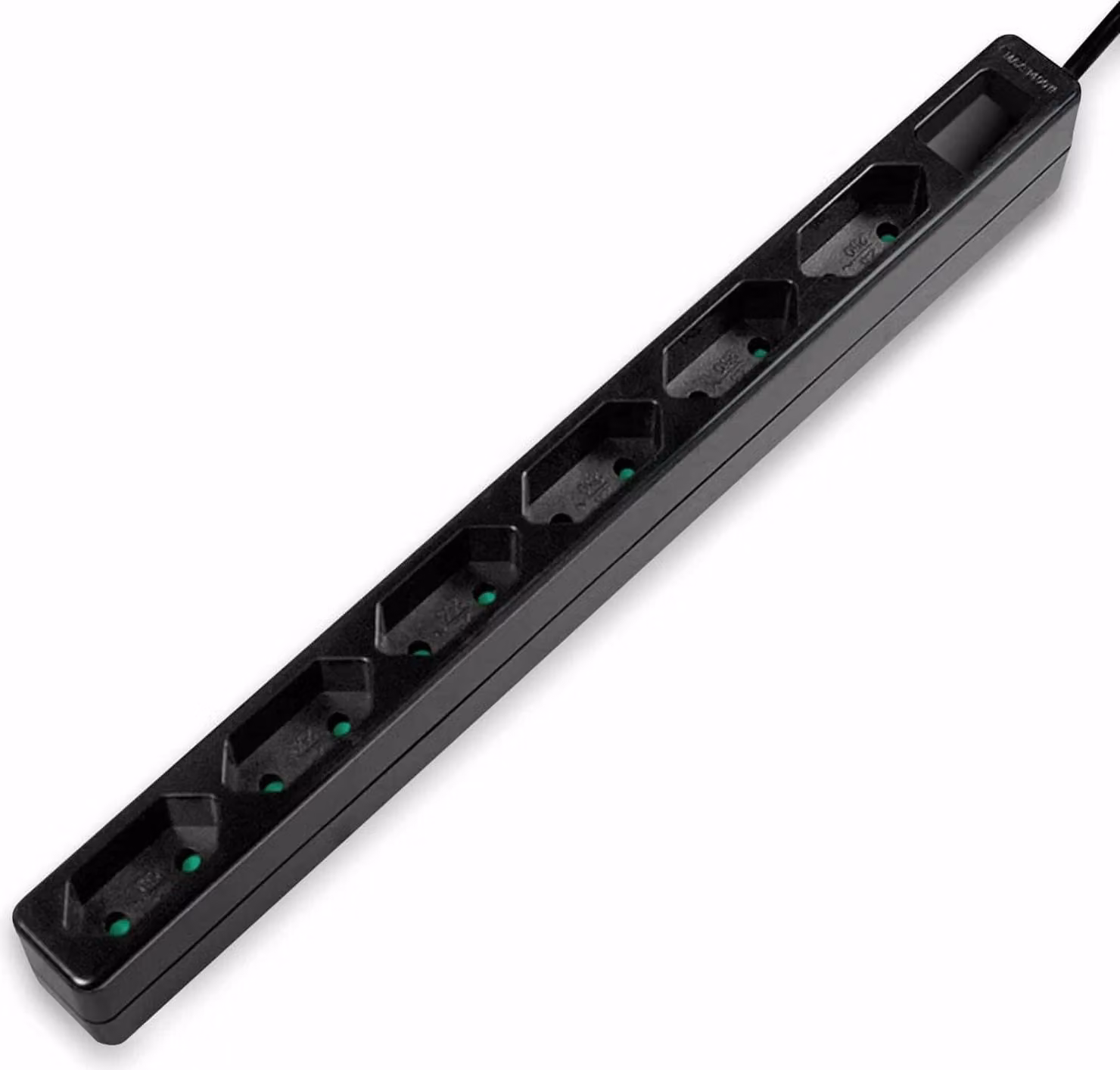 Presa LogiLink a 6 vie stretta nera 1,5 m (1 blister)