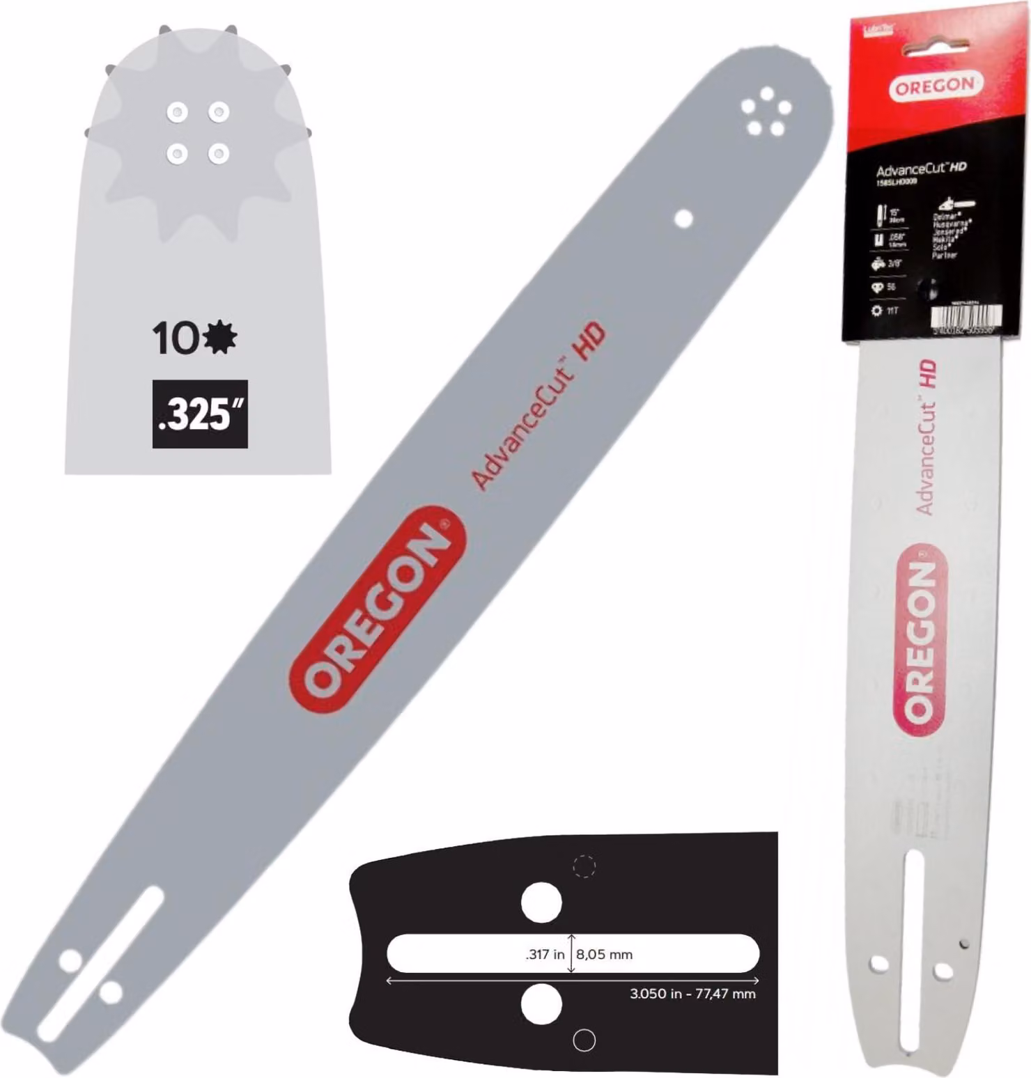 Guida Oregon 38 cm .325" 1,3 mm AdvaceCut HD