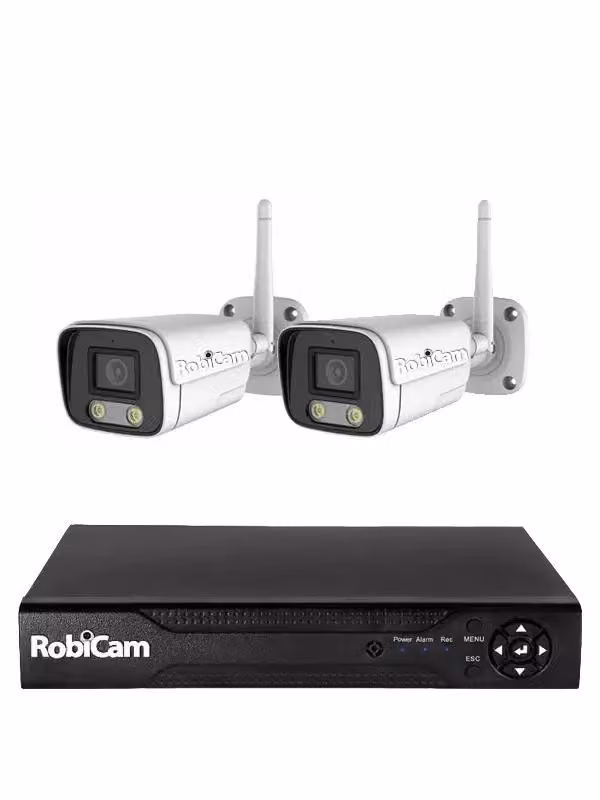 Kit telecamere esterne, RobiCam, Bullet, registratore NVR