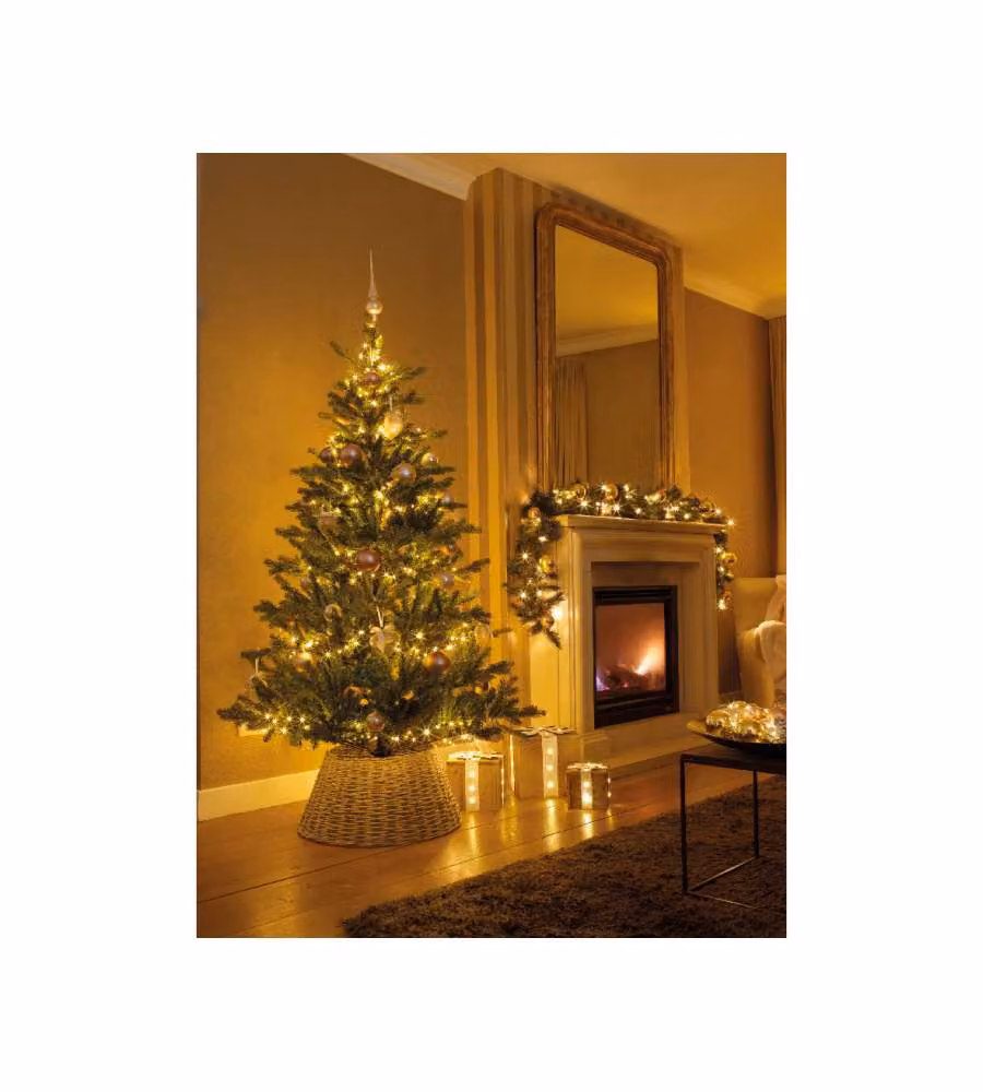 Kaemingk Cesto Porta Albero - Grigio Acquerellato - 70x28 cm