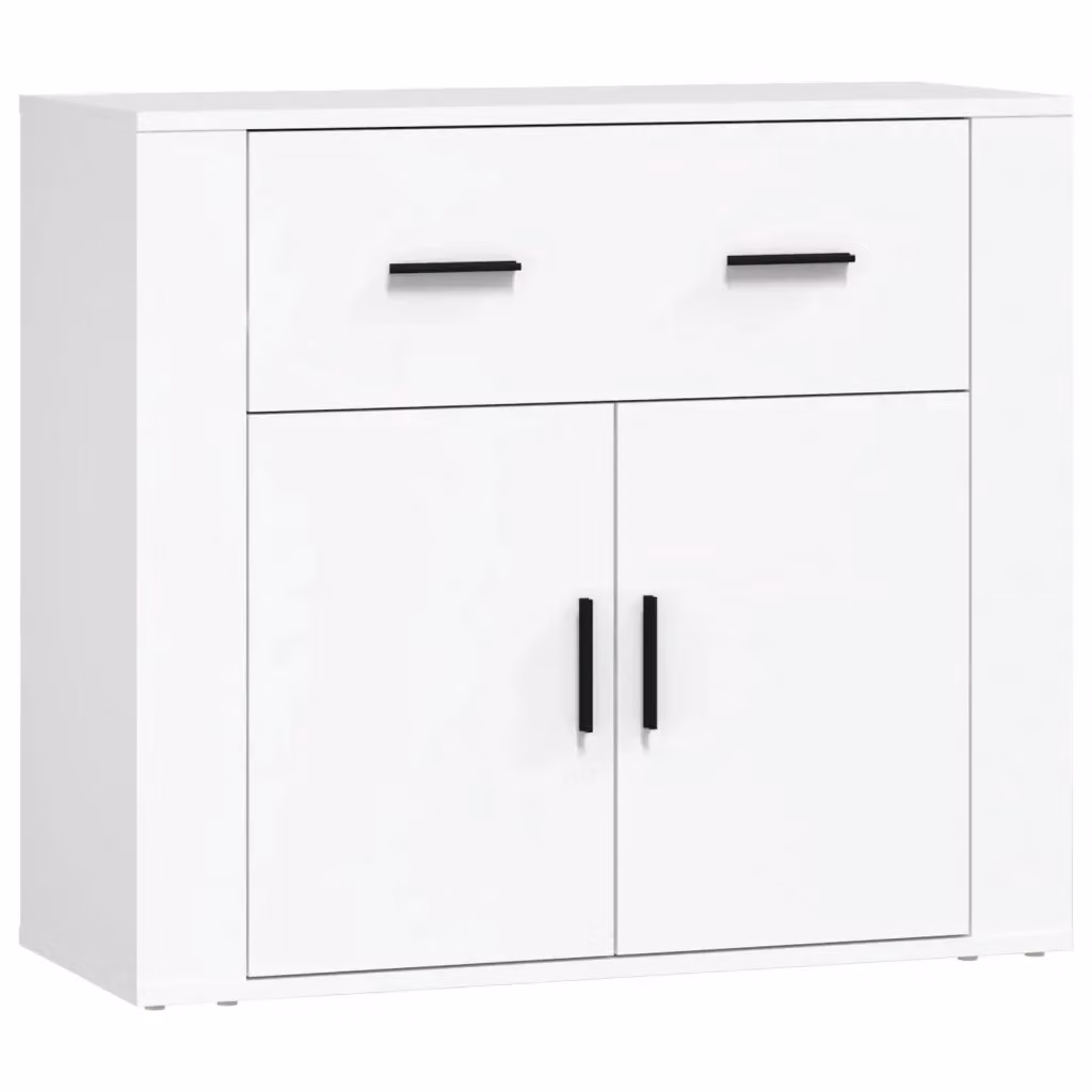 Credenza Buffet Armadio da Cucina Design Mania Bianca in Legno Multistrato L: 80 cm, P: 33 cm, H: 70 cm – 2
