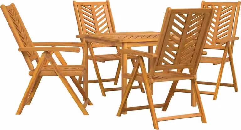 Set da Pranzo per Giardino 5 pcs Marrone
