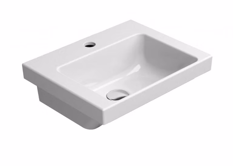 Sapho GSI Norm - Lavabo 420x340 mm, senza sfioratore, con 1 foro per rubinetto, ExtraGlaze, bianco 8685111