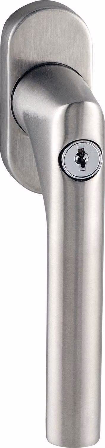 MARCHESI GEHRUNG maniglia per finestra, cilindro di chiusura, acciaio inox satinato