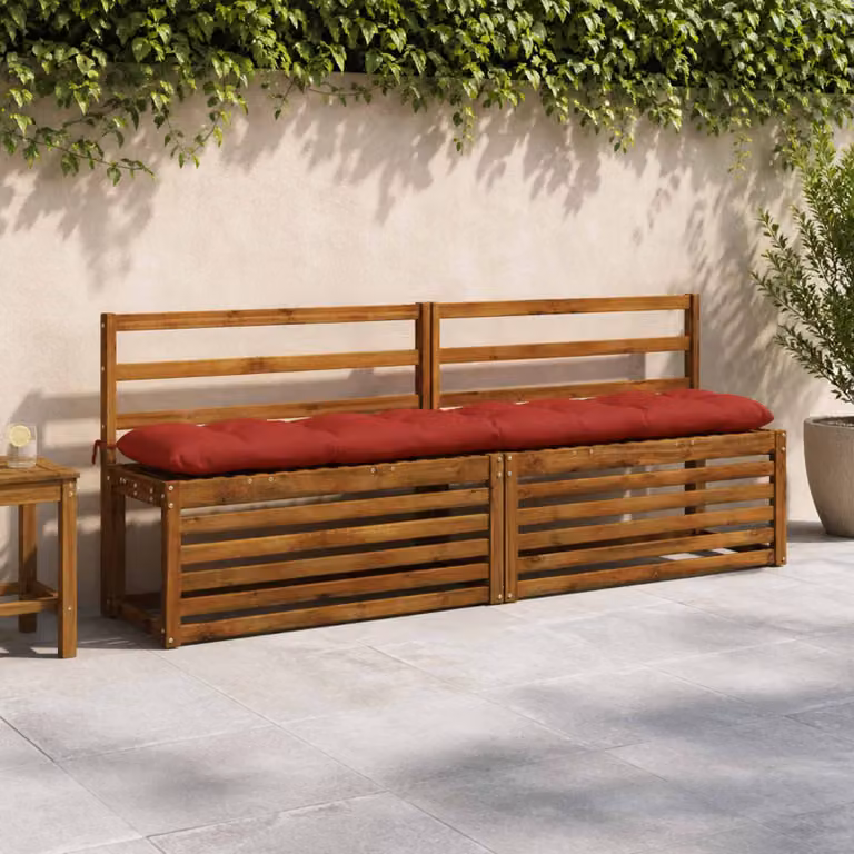 vidaXL Cuscino per panchina VIANEN 100% Poliestere Rosso