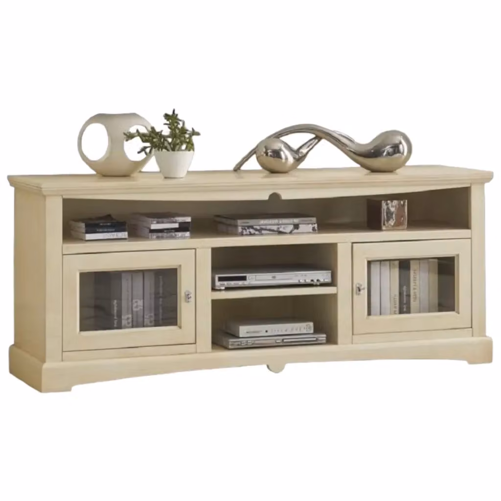 Mobile porta TV Goccia Mobili 2G in legno e vetro, colore beige e bianco, stile moderno L/P/H: 170 x 46 x 69 cm – 6