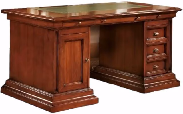 Scrivania da studio classica in legno di pioppo Mobili 2G L: 180 cm, P: 85 cm, H: 78 cm
