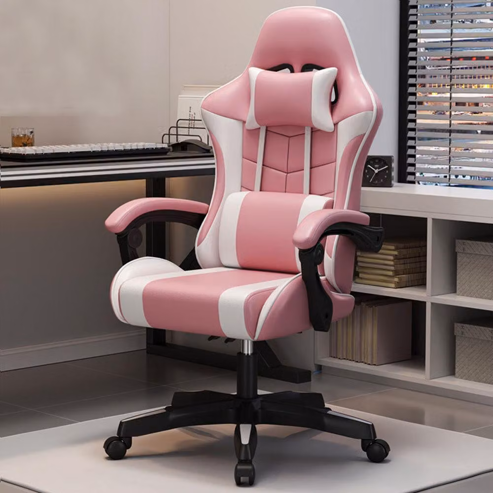 Sedia da gioco Sedia da computer Sedia girevole Esport Sedia da scrivania Sedia ergonomica regolabile in altezza Sedia da ufficio Rosa 【YXY7008-FEN】