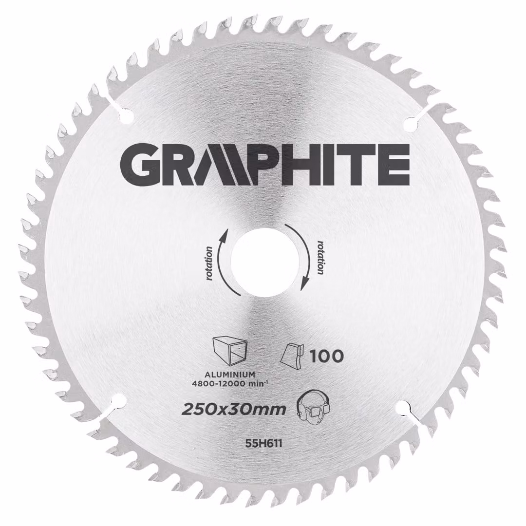 Disco da taglio in grafite Widia 250 x 30 mm, 100 denti, ALU