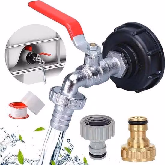 Raccordo in ottone per IBC da 1/2 pollice - Ideale per serbatoi IBC - 1 pezzo - Ottone