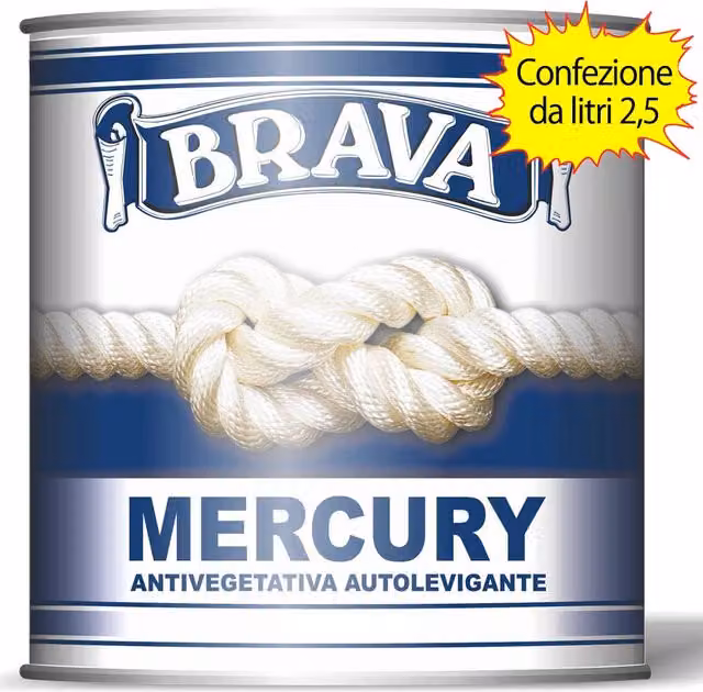 Antivegetativa autolevigante Mercury Brava bianco, 2,5 l