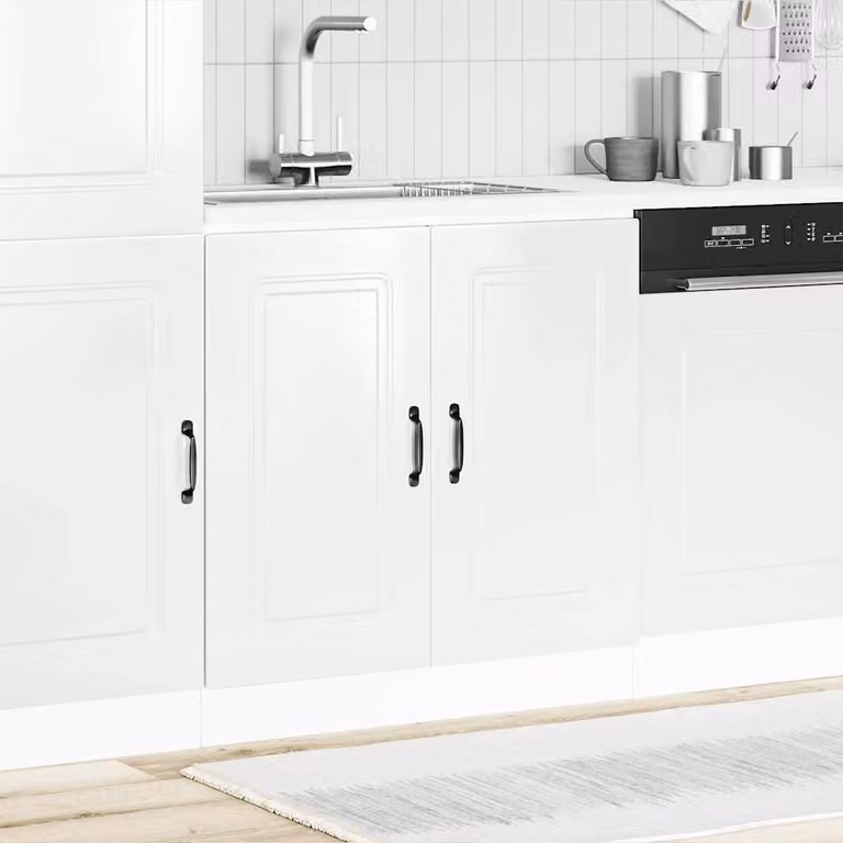 Base lavello mobile Kalmar vidaXL Bianco Lucido L: 80 cm, P: 46 cm, H: 81,5 cm