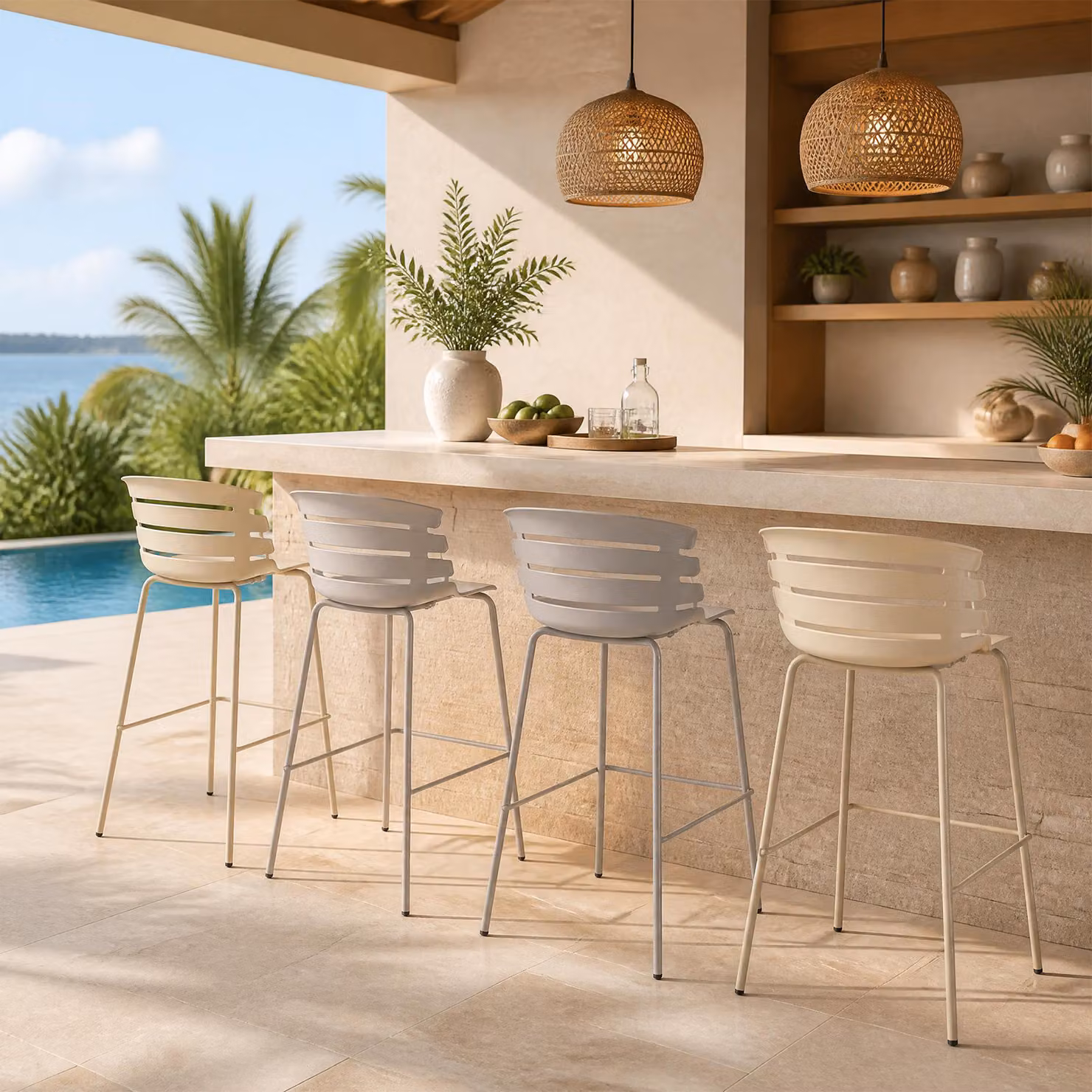 Set da 4 sedie da pranzo Costway moderne con struttura in metallo e seduta in PP traspirante con braccioli, ideali per cucina, soggiorno o sala da pranzo, disponibili in bianco o grigio