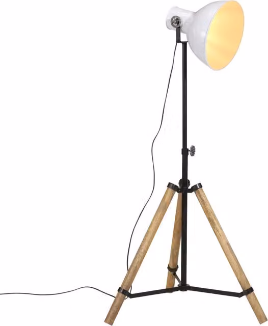 Lampada da terra regolabile design industriale ufficio soggiorno 75 x 75 x 90-150 cm in legno di mango bianco 02_0047515