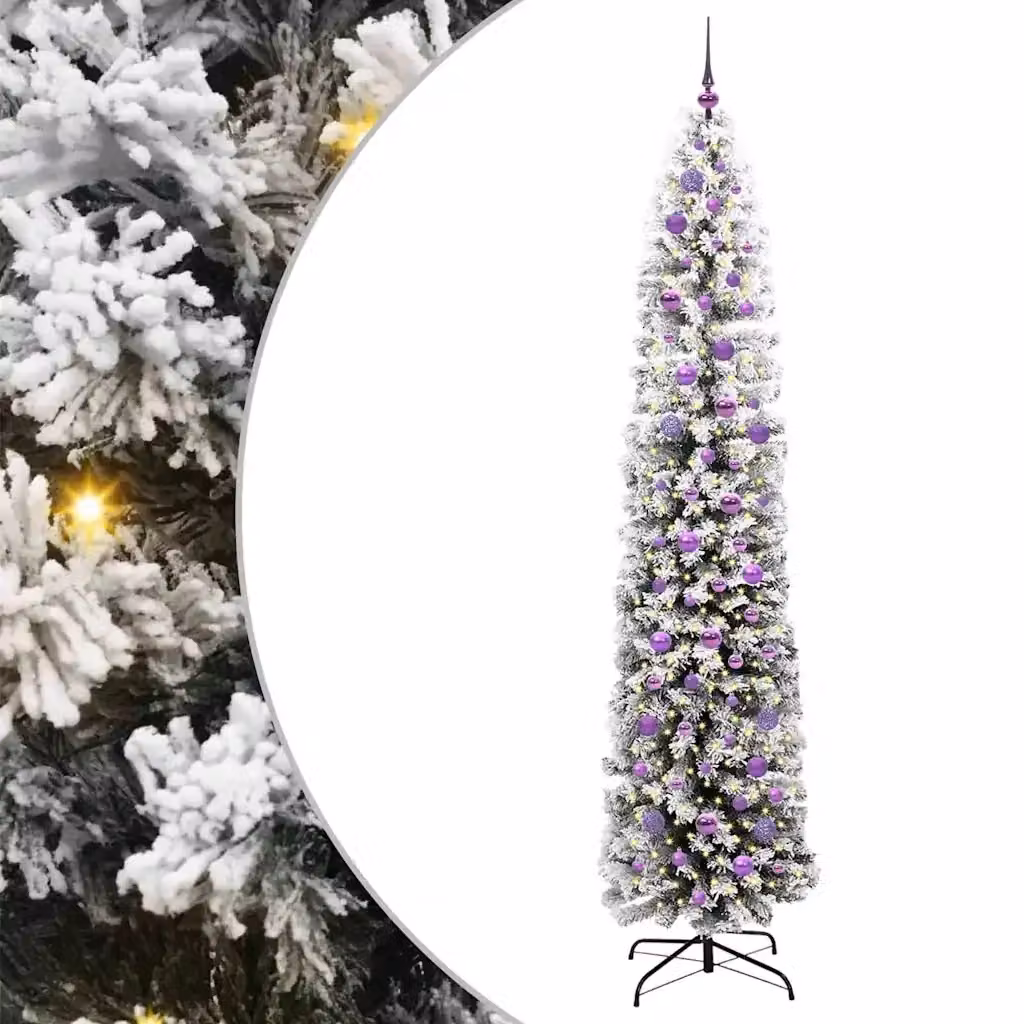 Albero di Natale artificiale verde vidaXL con 300 LED luce bianca calda, Altezza: 240 cm – 2