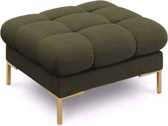 Cosmopolitan Design - Pouf "Bali" in tessuto strutturato verde
