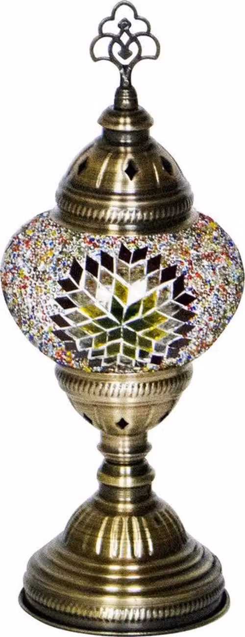 Lampada da tavolo Oosterse Mosaik - Colori misti - Altezza 30 cm - Diametro 13,5 cm - Attacco E14