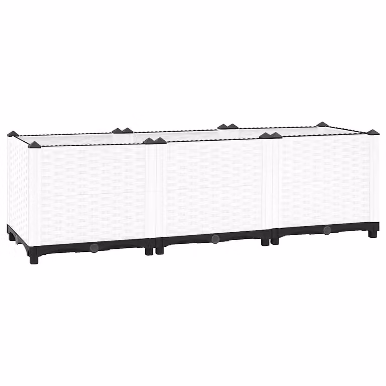 Fioriera Rialzata vidaXL in Plastica WPC per Orto e Giardino, L/P/H: 120 x 40 x 38 cm