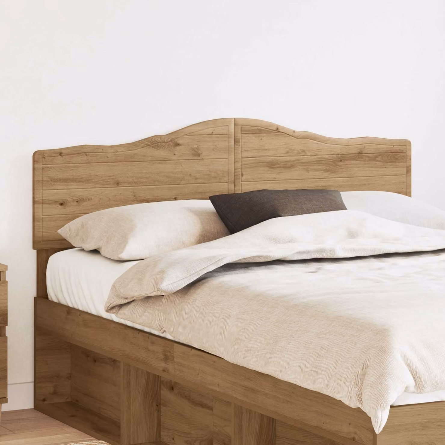 Testiera per letto vidaXL in legno ingegnerizzato Rovere, stile minimalista, colore marrone opaco