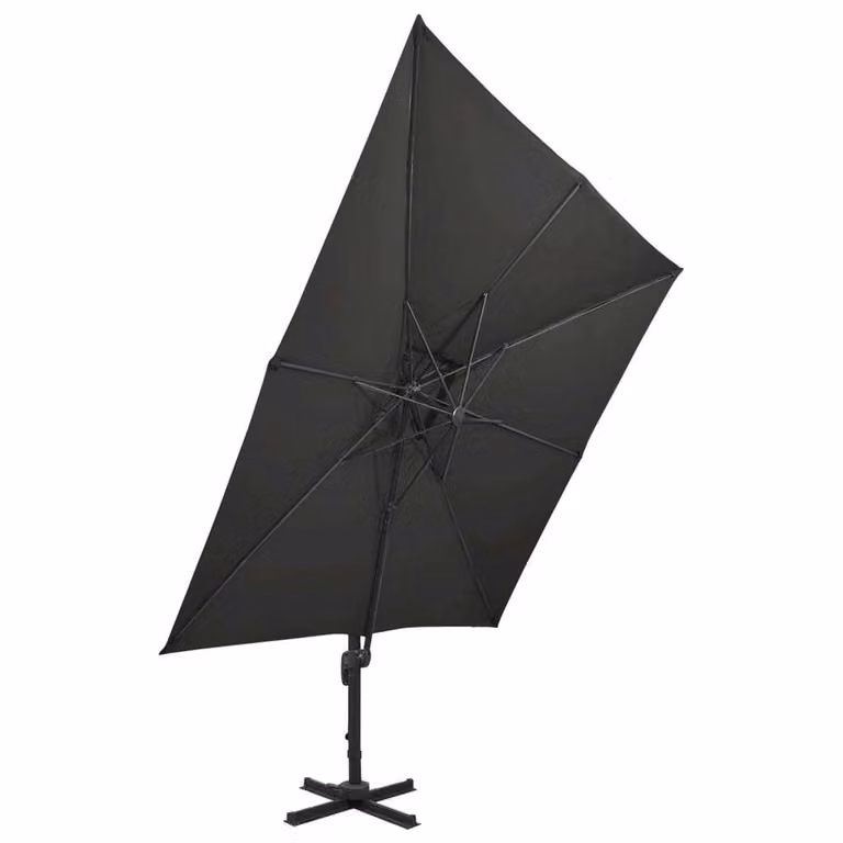 vidaXL Ombrello Ampel con ventilazione 300x300 cm nero