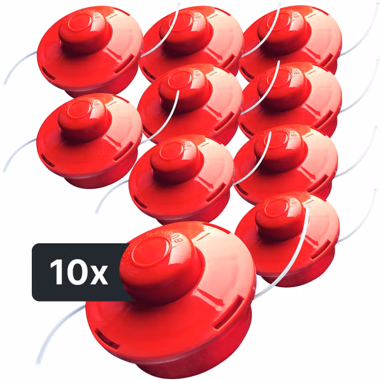 NEMAXX® FS2 Tap & Go Testina a filo semiautomatica doppio filo per decespugliatore M10x1,25 sinistra 2mm Ø380mm Rosso 10pz