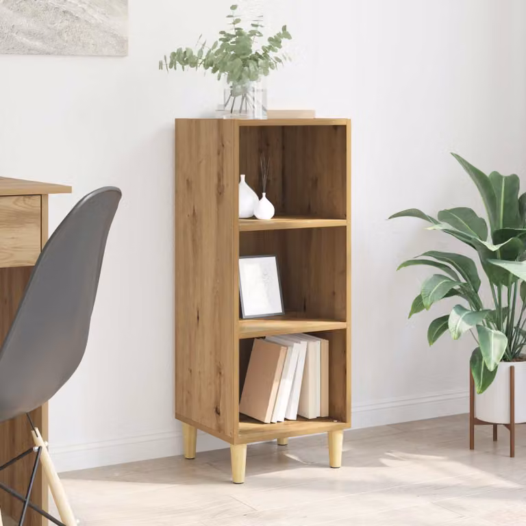 Credenza moderna vidaXL in legno color rovere marrone L: 34,5 cm, P: 32,5 cm, H: 90 cm