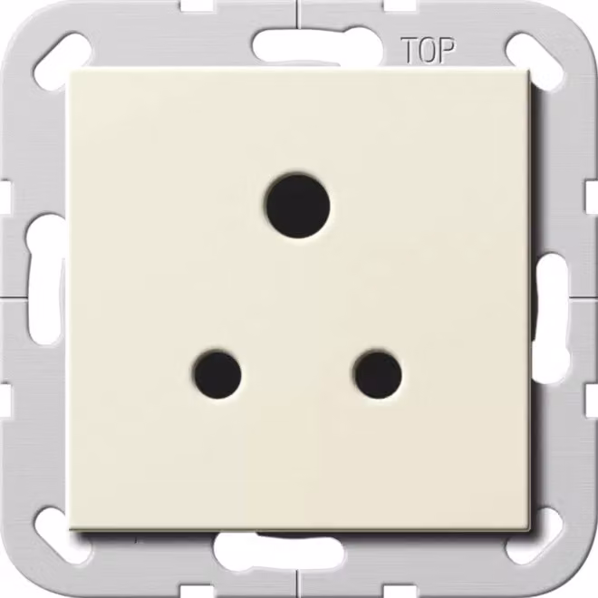 Gira 277201 Presa Round Pin 5 A Sistema 55 Bianco crema