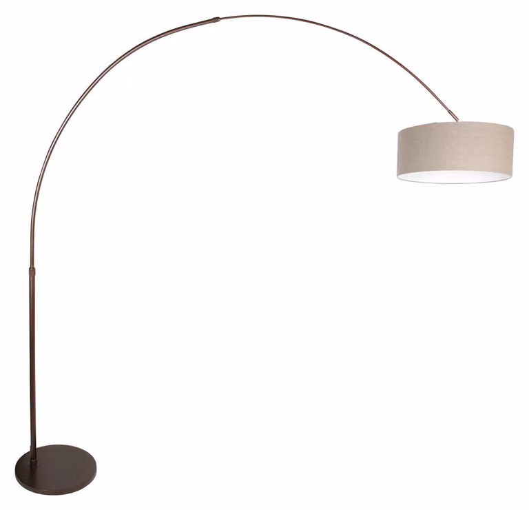 Lampada da terra - marrone - Sparkled Light - metallo tessile - Ø 45cm - E27 - 4767CA - Steinhauer