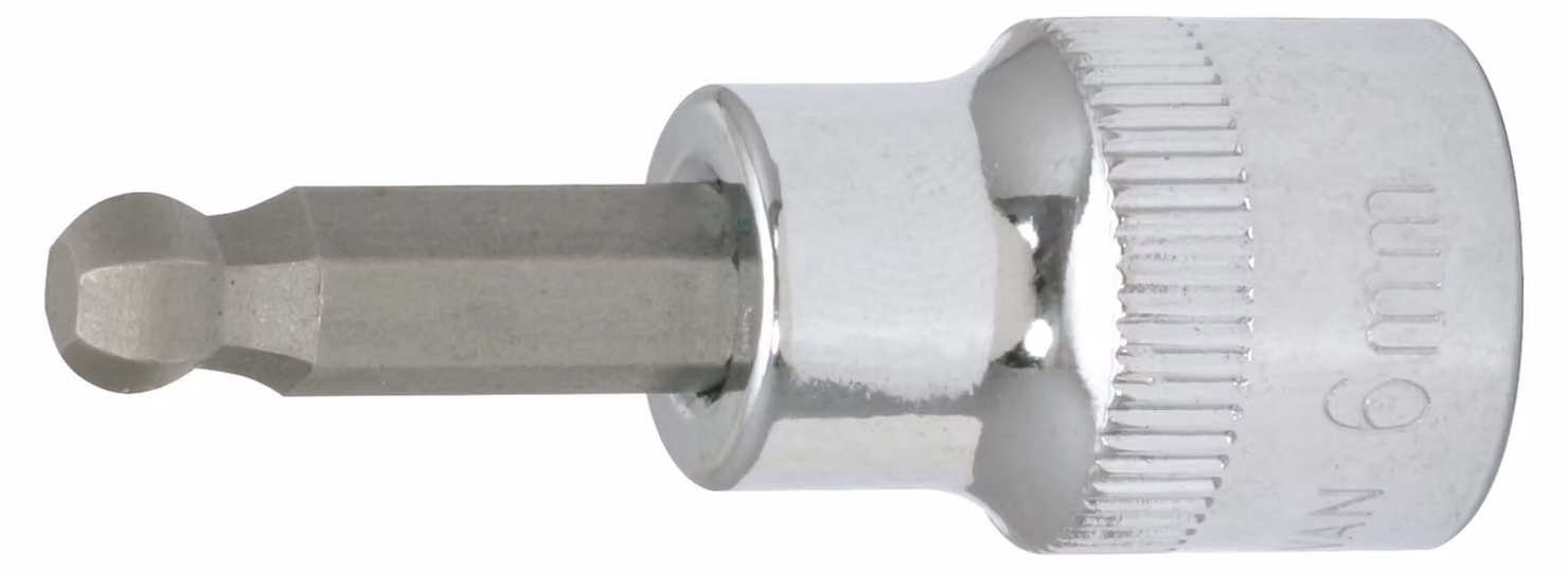 KS TOOLS 3/8" CHROMEplus bit esagono incassato testa sferica, 5 mm - 918.3872