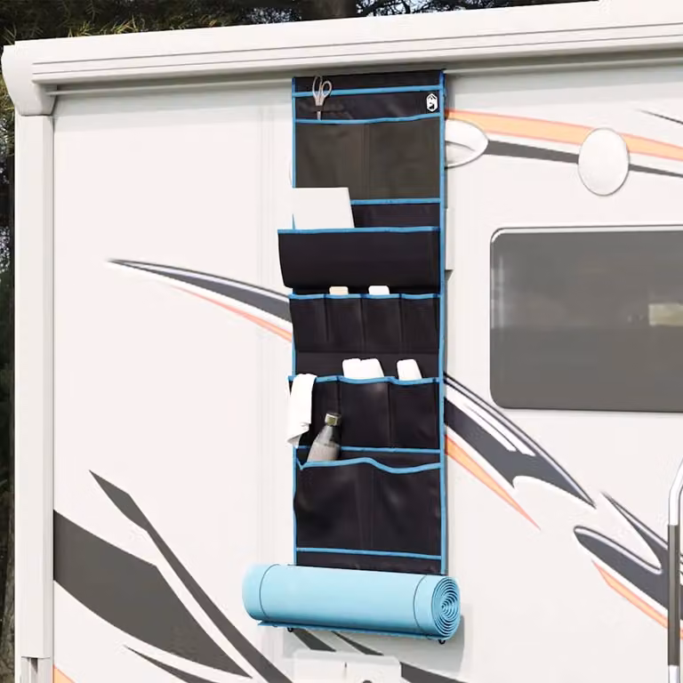 Sacchetto per stoccaggio vidaXL in tessuto Oxford nero e blu, L: 161 cm x P: 58,5 cm