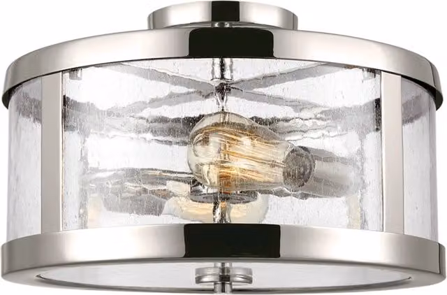 Lampada a Soffitto Tiffany Victory Vetro Bronzo Valiant 2 Luci E27