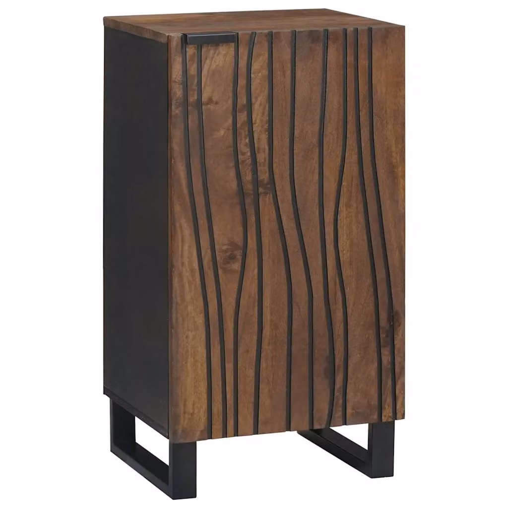 Sideboard vidaXL in legno massello di mango marrone L 40 cm, P 33 cm, H 75 cm