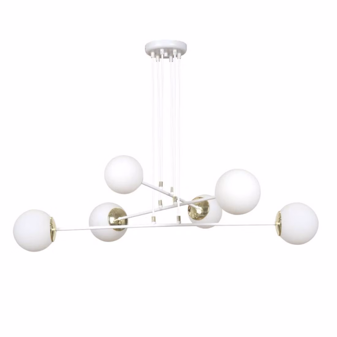 Lampadario Emibig 6xE14 40W OGNIS 6 BIANCO 967/6