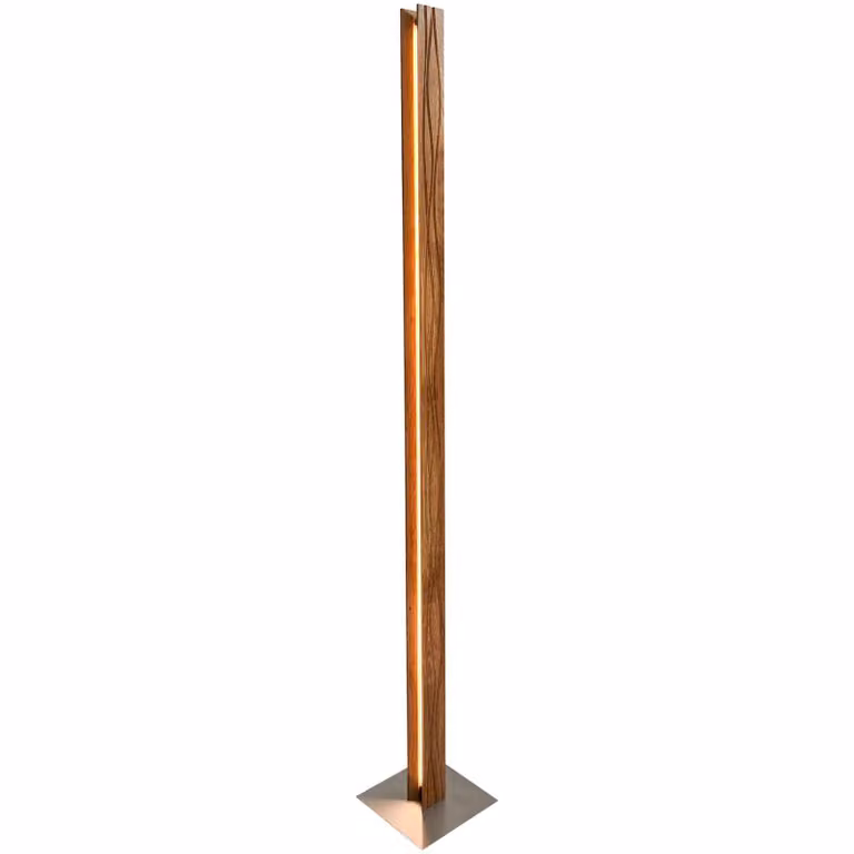 Elobra Lampada da terra Atacama, dimmerabile, Legno chiaro, Soggiorno / Sala da pranzo, Legno, Lampada da terra