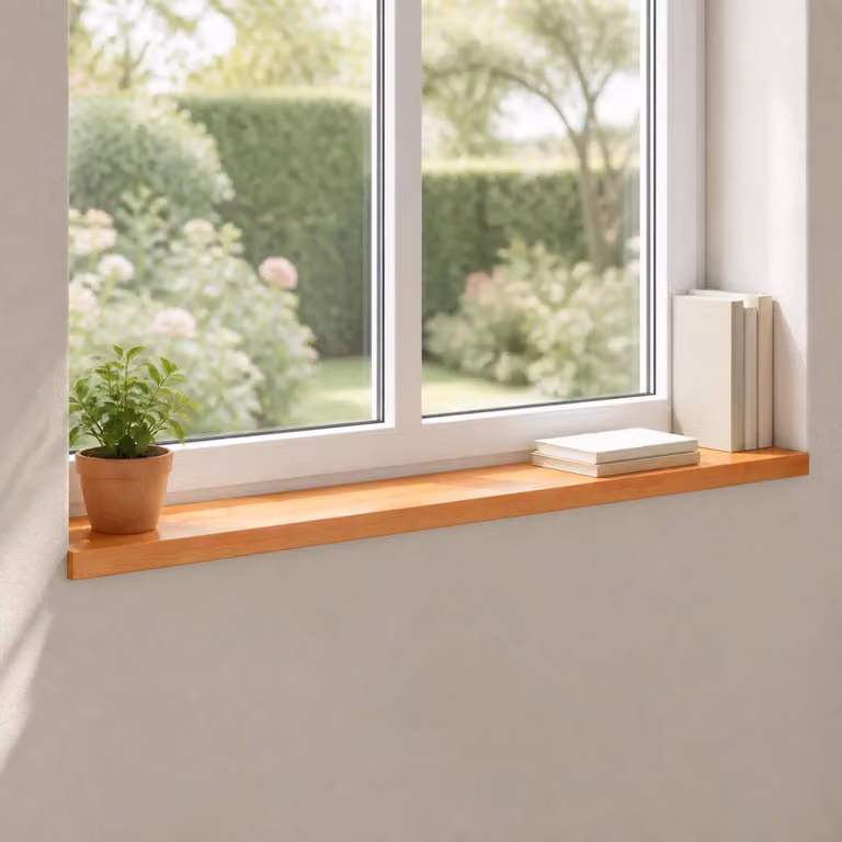 Set di 2 soglie per finestre vidaXL in legno color marrone L: 110 cm, P: 20 cm, H: 2 cm