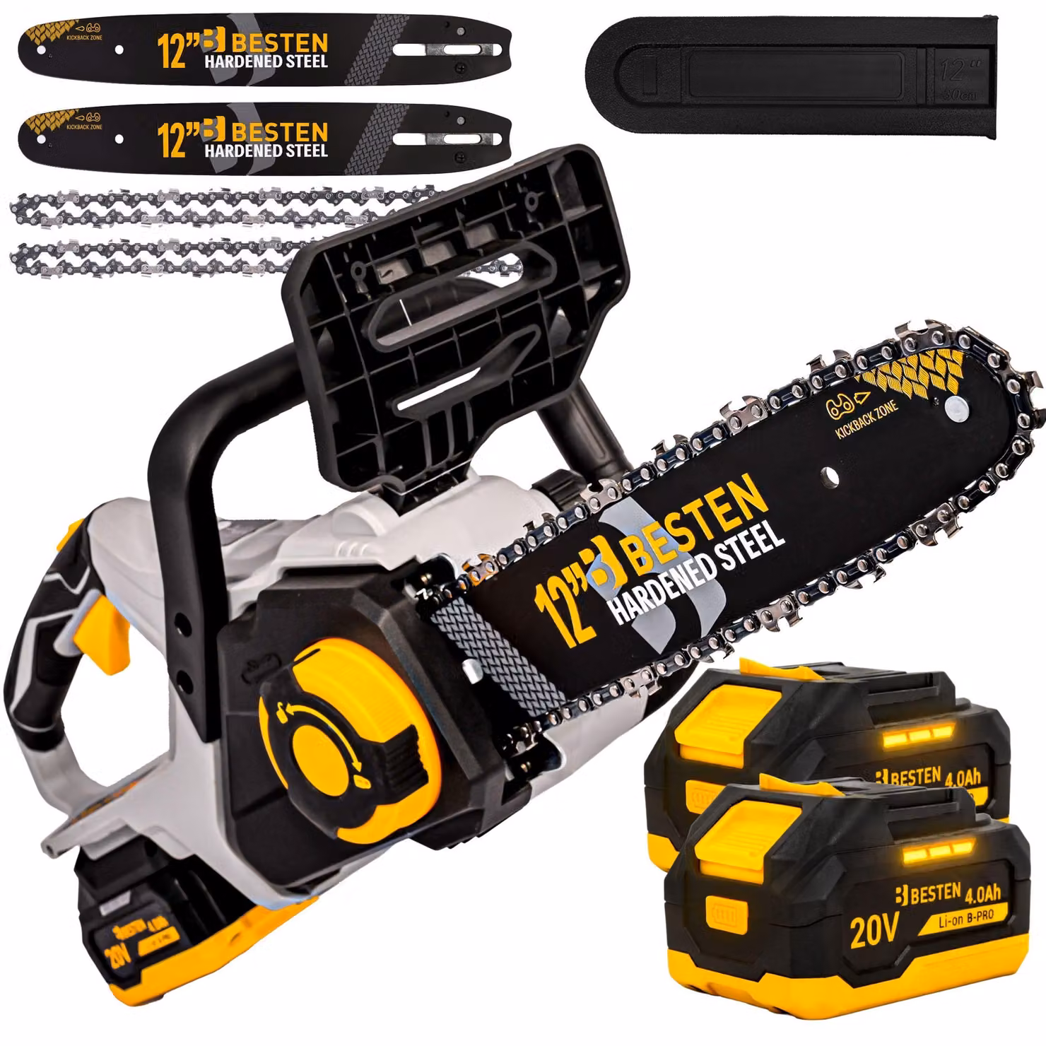 Sega a catena a batteria 30Cm Brushless 2X4,0Ah Sega a catena BESTEN