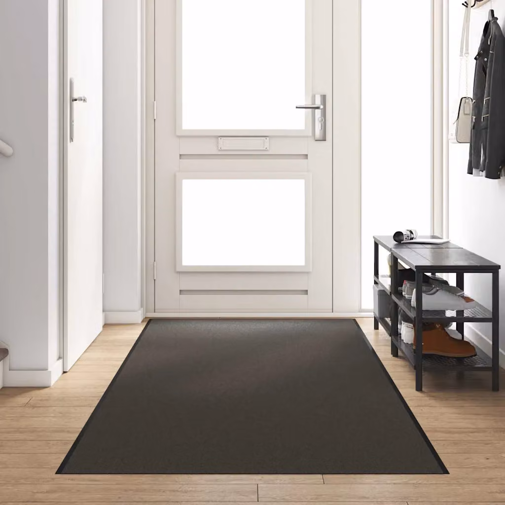 Tappetino moderno vidaXL rettangolare in poliammide, colore antracite e nero, L: 400 cm, P: 120 cm
