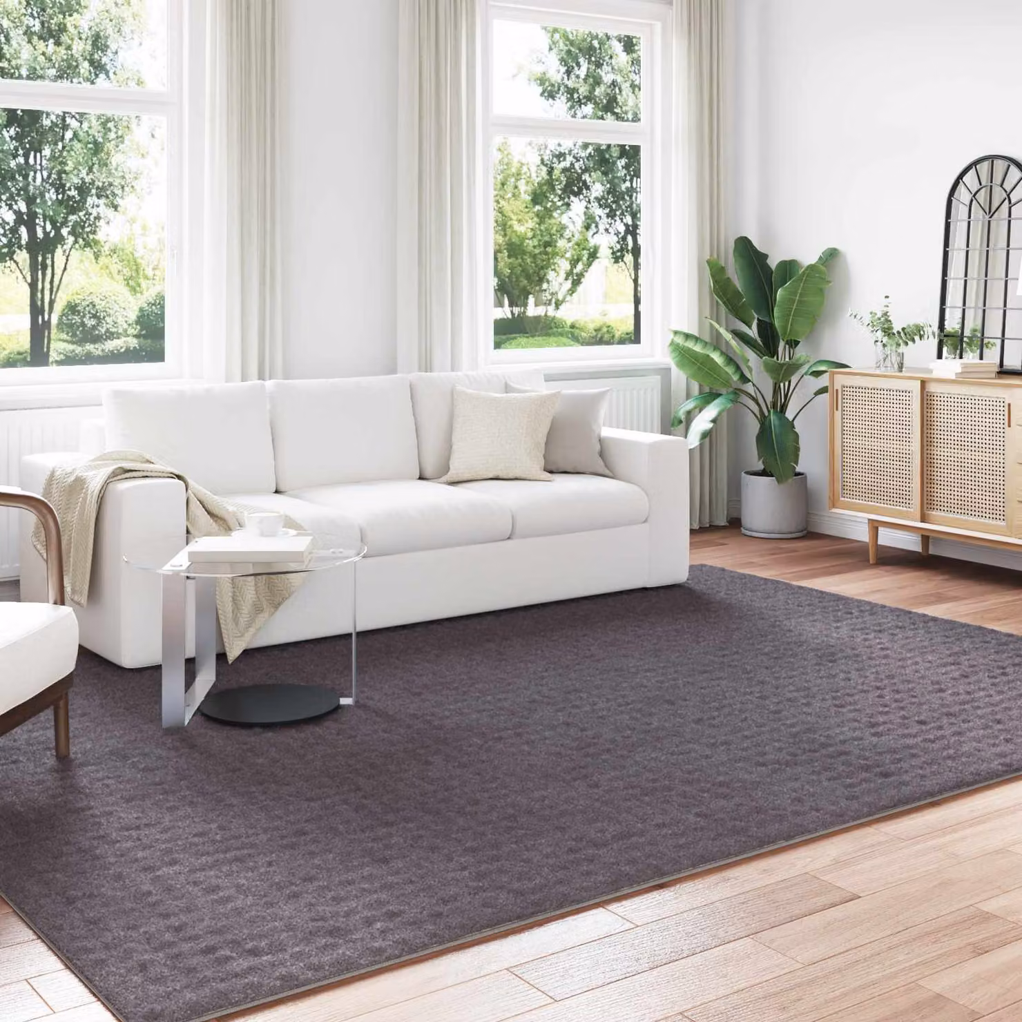 Tappeto per area SIROLO vidaXL Antracite, Lavabile e Antiscivolo, L 280 x P 200 cm, Poliestere – 1