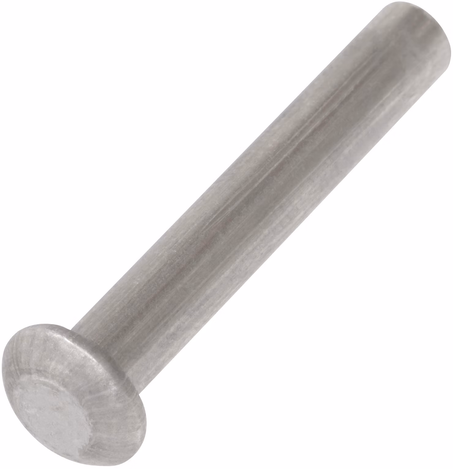 10 chiodi in alluminio con testa semicircolare, diametro 4x25 mm, conformi alla norma DIN 660, colore argento