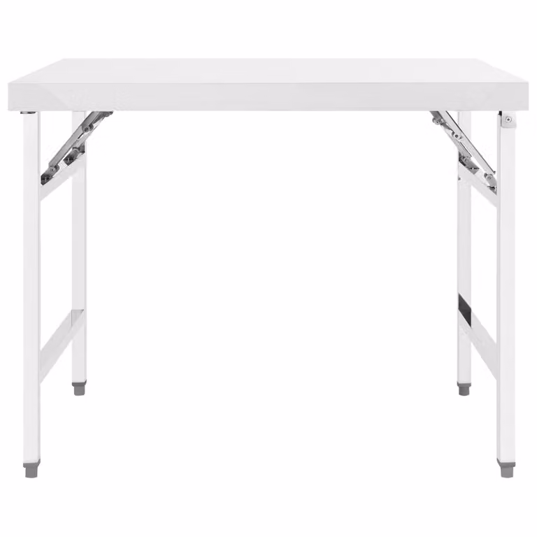 vidaXL Piano di lavoro pieghevole per cucina 100x60x80 cm in acciaio inox