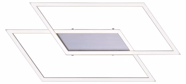 Lampada da soffitto a LED INIGO 24W 3000K 2040lm in alluminio argento-trasparente, dimensioni: 6,8 x 53,8 x 24,2 cm, IP20, Paul Neuhaus