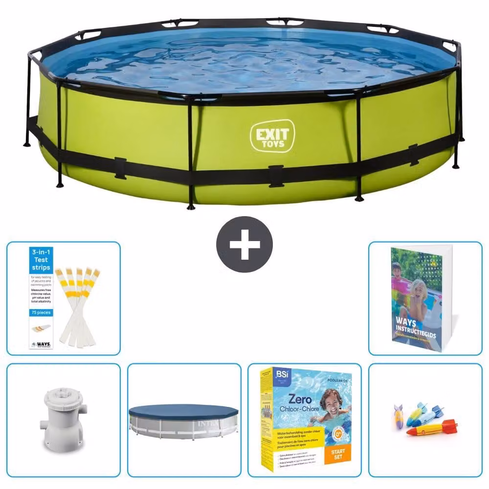 Piscina gonfiabile rettangolare - 360x76 cm - Set da 5 pezzi - Modello S231