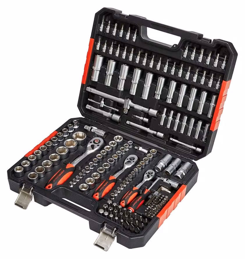 HM Müllner set di chiavi a bussola 181 pezzi professionali 1/4', 3/8', 1/2' cromo vanadio 7181