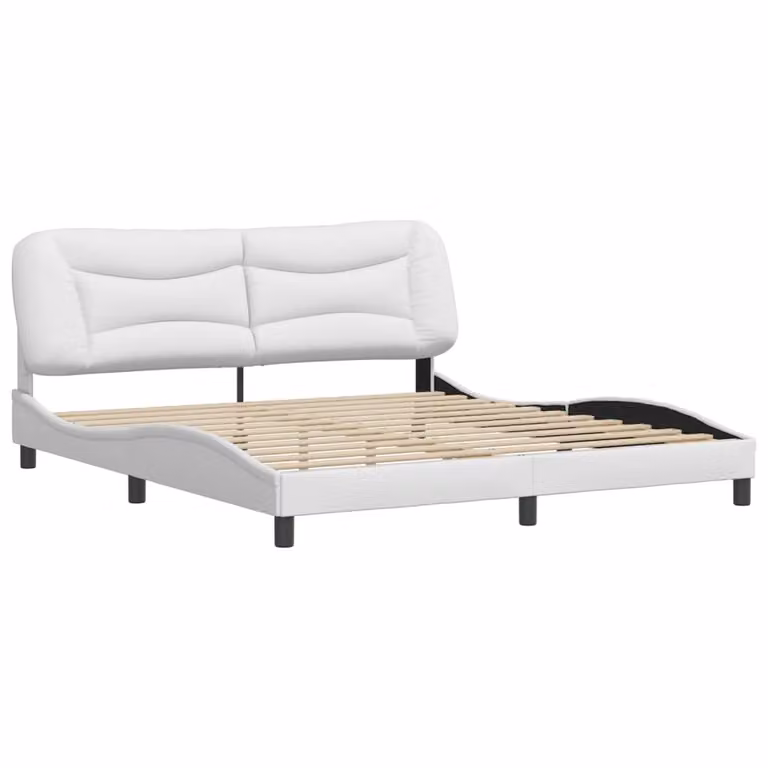 Giroletto senza Materasso Hvar Bianco 180x200 cm in Pelle finta