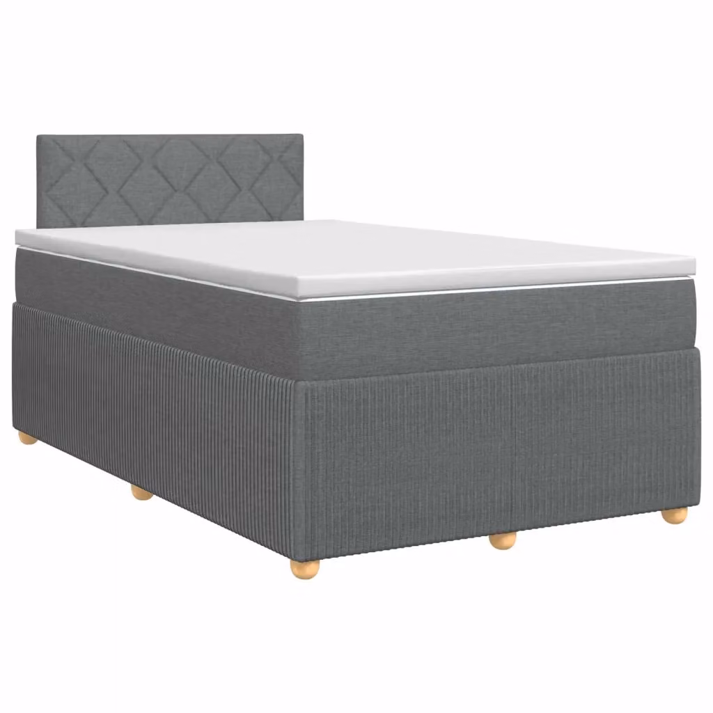 Letto box spring ibrido vidaXL con materasso a molle insacchettate Grigio Scuro L/P: 120 x 200 cm – 2