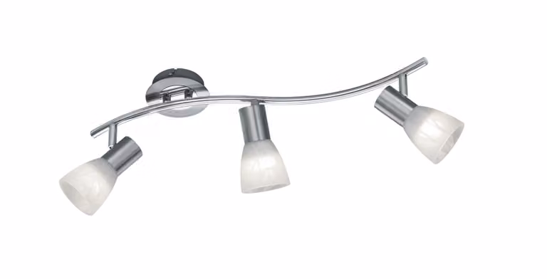 Trio Leuchten - Faretto da soffitto moderno allungato con LED - LevistoI 3 fiamme I Soggiorno I Camera da letto - Metallo allungato - LED adatto E14