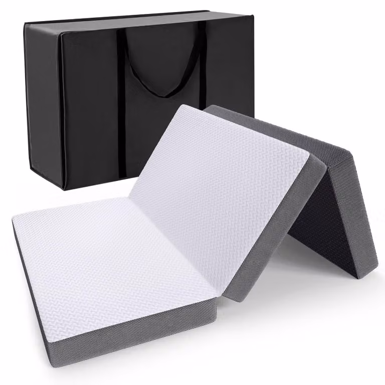 Materasso a rete 140x200 cm, spesso 9,5 cm, in memory foam, con rivestimento lavabile
